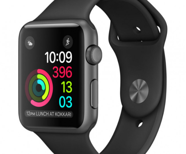 Apple Watch Series 1 42mm Space Gray Aluminum Case with Black Sport Band (MP032)